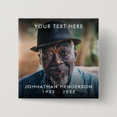 Einfache, benutzerdefinierte Textbeerdigung/Gedenk Button (Vorderseite)