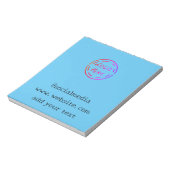 einfache, benutzerdefinierte Wasserfarben-Add-Webs Notizblock (Rotiert)