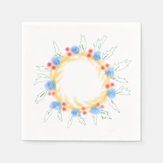 einfache, benutzerdefinierte Wasserfarben-Add-Webs Serviette (Vorderseite)