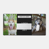 Einfache, benutzerdefinierte Zwei-Hunde-Foto-Schre Schreibtischunterlage (Tastatur & Maus)