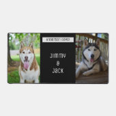 Einfache, benutzerdefinierte Zwei-Hunde-Foto-Schre Schreibtischunterlage (Vorderseite)