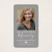 Einfache, benutzerspezifische Foto-Mehrfach-Gedenk (Vorderseite)