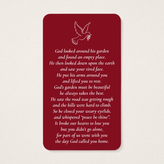 Einfache, benutzerspezifische Foto-Mehrfach-Gedenk (Rückseite)