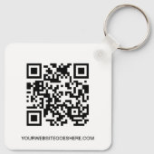 Einfache, benutzerspezifische, große Firmenlogo-QR Schlüsselanhänger (Rückseite)