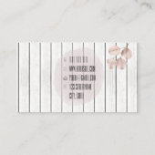 Einfache Beraterin für Holzblumen Visitenkarte (Rückseite)