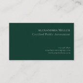 Einfache Beraterin für moderne Rechnungsführung Visitenkarte (Vorderseite)