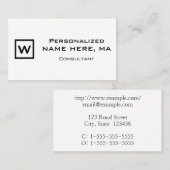 Einfache Beraterin-Visitenkarte Visitenkarte (Vorne/Hinten)