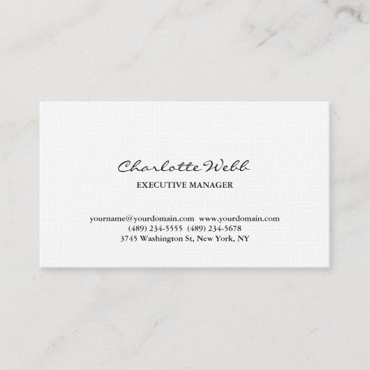 Einfache Beratung für klassische Skripte Visitenkarte (Vorderseite)