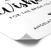 Einfache Beratung und Wünsche für Brautpartys Poster (Ecke)