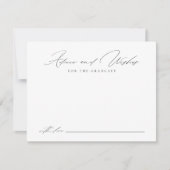 Einfache Beratung und Wünsche für einen eleganten  Mitteilungskarte (Vorderseite)