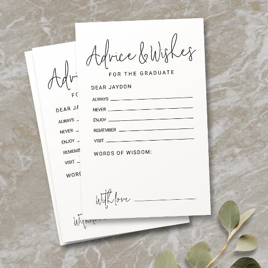 Einfache Beratung und Wünsche für moderne Script G