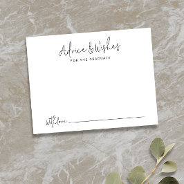 Einfache Beratung und Wünsche für moderne Script G Mitteilungskarte