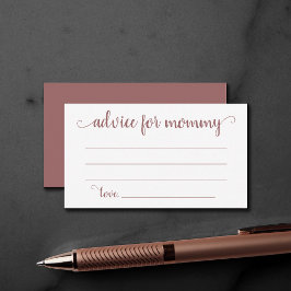 Einfache Beratung | Wüstendusche Rose Keepake Begleitkarte