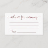 Einfache Beratung | Wüstendusche Rose Keepake Begleitkarte (Vorderseite)