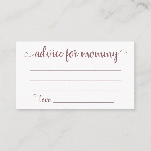 Einfache Beratung | Wüstendusche Rose Keepake Begleitkarte (Vorderseite)