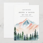 Einfache Berge Save The Date (Vorne/Hinten)