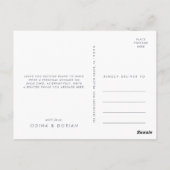 Einfache Berge Vielen Dank Postkarte (Rückseite)