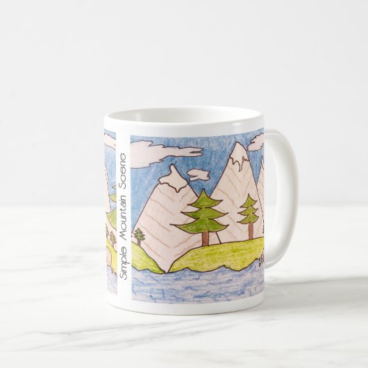 Einfache Berglandschaft Kaffeetasse (VorderseiteRechts)