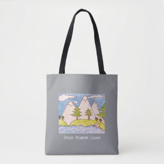Einfache Berglandschaft Tasche
