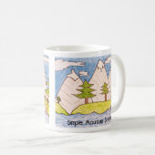 Einfache Bergszene Kaffeetasse (VorderseiteRechts)
