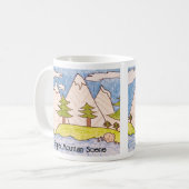 Einfache Bergszene Kaffeetasse (Vorderseite Links)