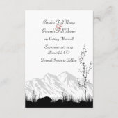 Einfache Bergszene Schwarz, Weiß und Rot Save The Date (Rückseite)