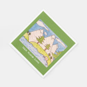 Einfache Bergszene  Serviette (Ecke)