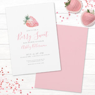 Einfache Berry Sweet Baby Shower Einladung
