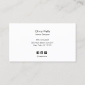 Einfache Beruflich-Grau-Handschrift Visitenkarte (Rückseite)