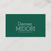 Einfache beruflich-grüne Visitenkarten Visitenkarte (Vorderseite)