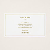 Einfache Beruflich-Light-Grau-Vintag-Monogramm (Rückseite)