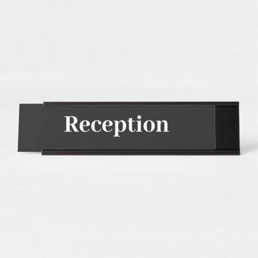 Einfache Beruflich Office-Empfang Schreibtischnamensplakette (Vorderseite )
