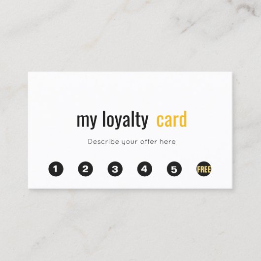 Einfache Berufliche 6-polige Kundenkarte Treuekarte (Vorderseite)