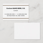 Einfache, Berufliche Anwaltskarte Visitenkarte (Vorne/Hinten)