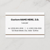Einfache, Berufliche Anwaltskarte Visitenkarte (Vorderseite)