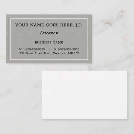 Einfache Berufliche Anwaltskarte Visitenkarte (Vorne/Hinten)