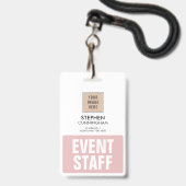 Einfache Berufliche, benutzerdefinierte Veranstalt Ausweis (Vorderseite mit Lanyard)