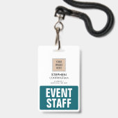 Einfache Berufliche, benutzerdefinierte Veranstalt Ausweis (Vorderseite mit Lanyard)