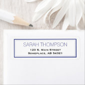 Einfache Berufliche Blue Strip Border Labels (Insitu)