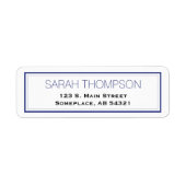 Einfache Berufliche Blue Strip Border Labels (Vorne)