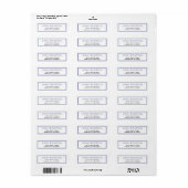 Einfache Berufliche Blue Strip Border Labels (Vorne)
