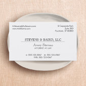 Einfache Berufliche Corporate Classic White Visitenkarte