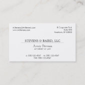 Einfache Berufliche Corporate Classic White Visitenkarte (Vorderseite)