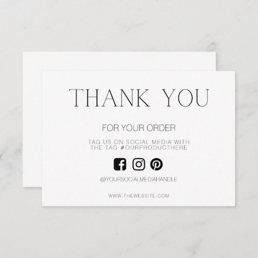 Einfache Berufliche Dankbarkeit für die benutzerde (Vorne/Hinten)