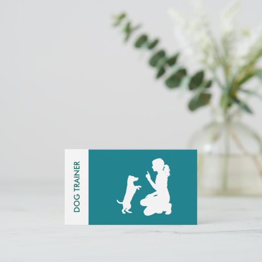 Einfache Berufliche Dog Trainer Visitenkarte (Stehend Vorderseite)