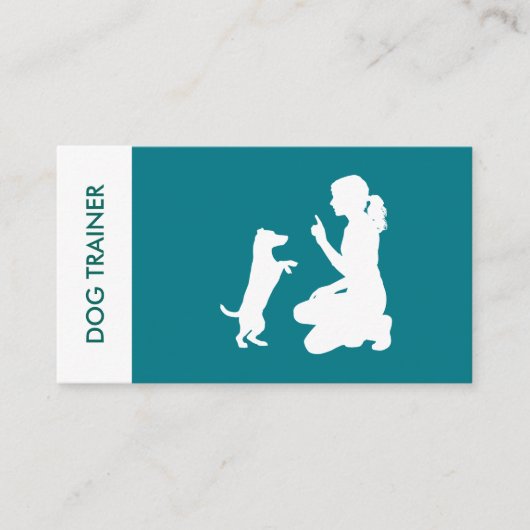 Einfache Berufliche Dog Trainer Visitenkarte (Vorderseite)