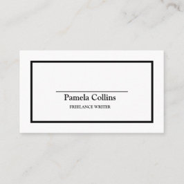 Einfache Berufliche Elegance Balck & White Visitenkarte