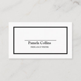 Einfache Berufliche Elegance Balck & White Visitenkarte