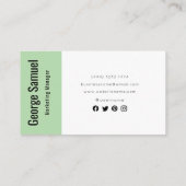 Einfache Berufliche Elegant-Stellenbezeichnung ein Visitenkarte (Rückseite)