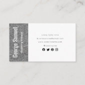 Einfache Berufliche Elegant-Stellenbezeichnung ein Visitenkarte (Rückseite)